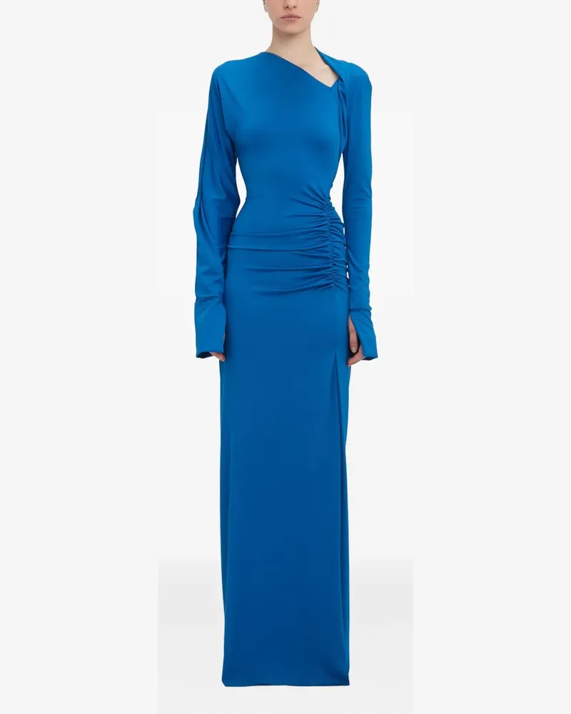 Victoria Beckham Drapiertes Maxikleid - Blau Blau