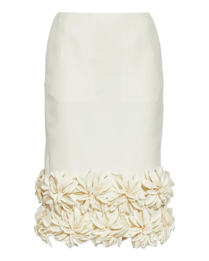 Balenciaga Rock mit Blumenverzierung - Weiß Weiß