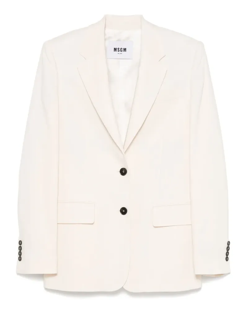 MSGM Einreihiges Sakko - Weiß Weiß
