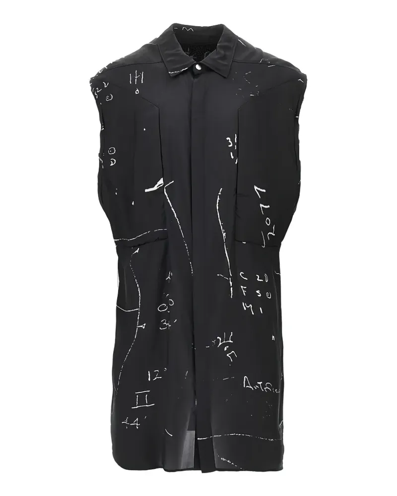 Rick Owens Ärmelloses Hemd - Schwarz Schwarz