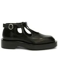 Jil Sander Loafer mit Schnalle Schwarz