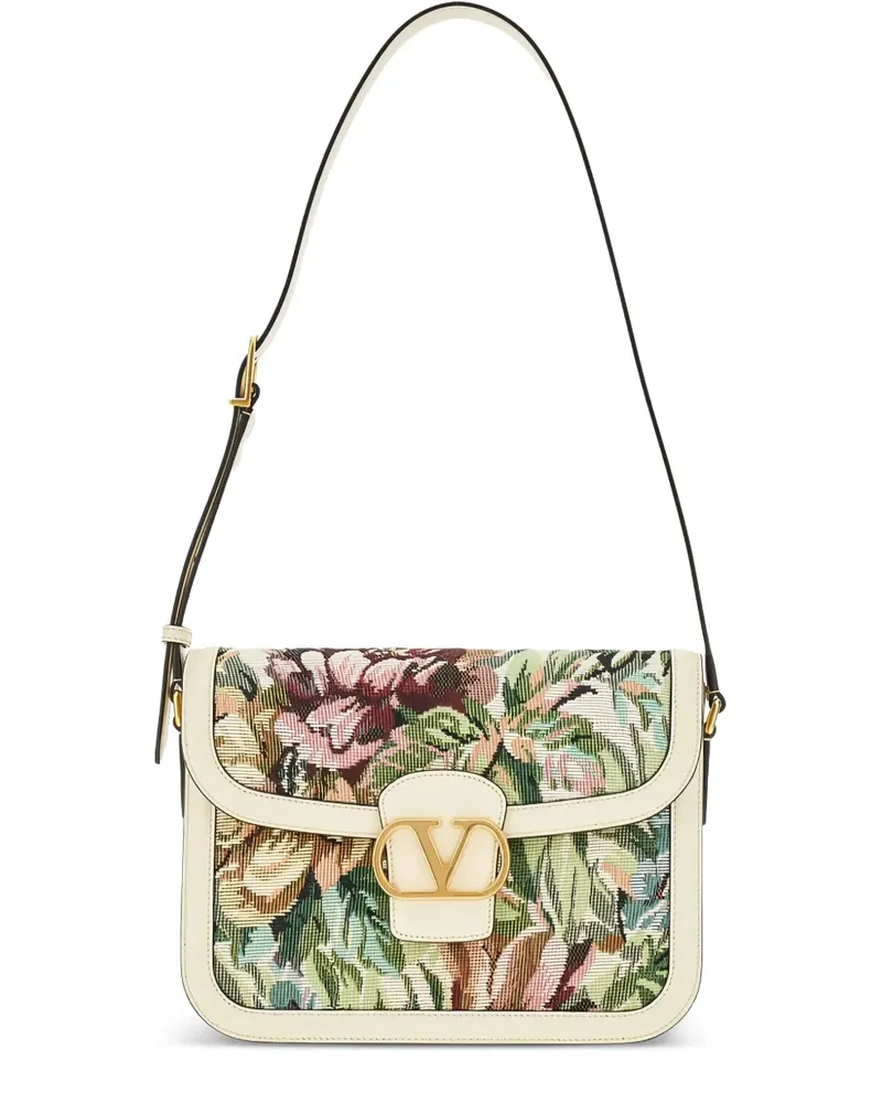 Valentino Garavani 9to5 Schultertasche aus Jacquard - Grün Grün