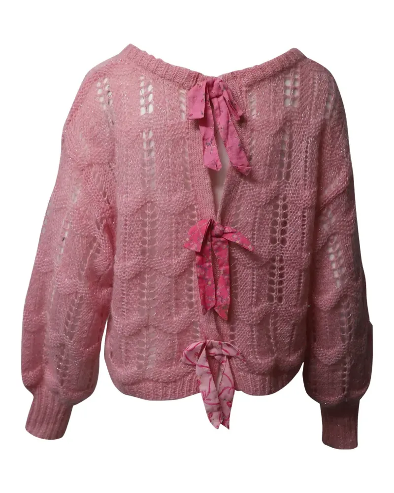 LoveShackFancy Pullover mit Zopfmuster - Rosa Rosa