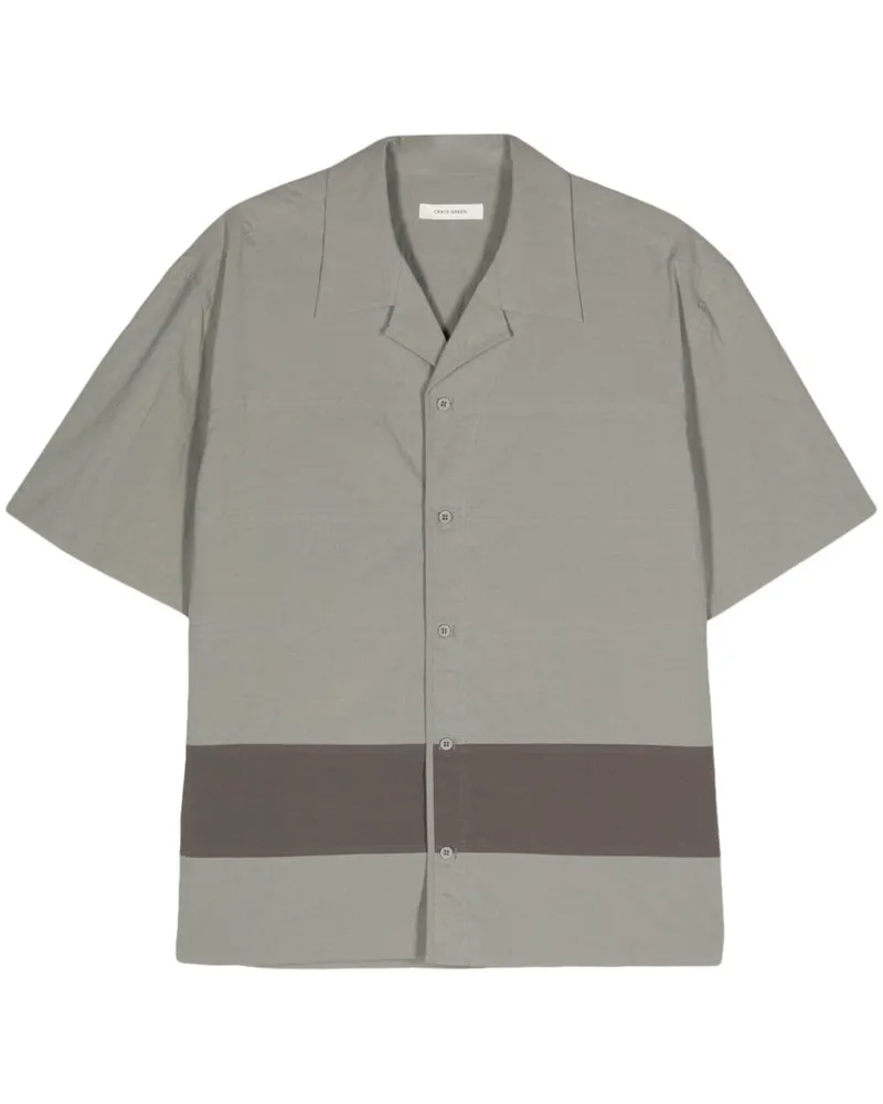 Craig Green Popeline-Hemd mit Streifendetail - Grau Grau