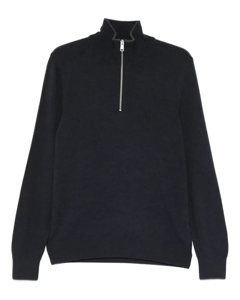 Marc O'Polo zip neck sweater - Blau Blau