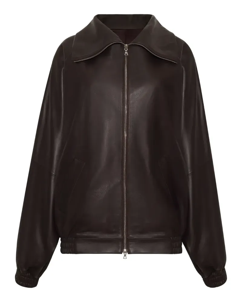 Adam Lippes Presley bomber jacket - Braun Braun