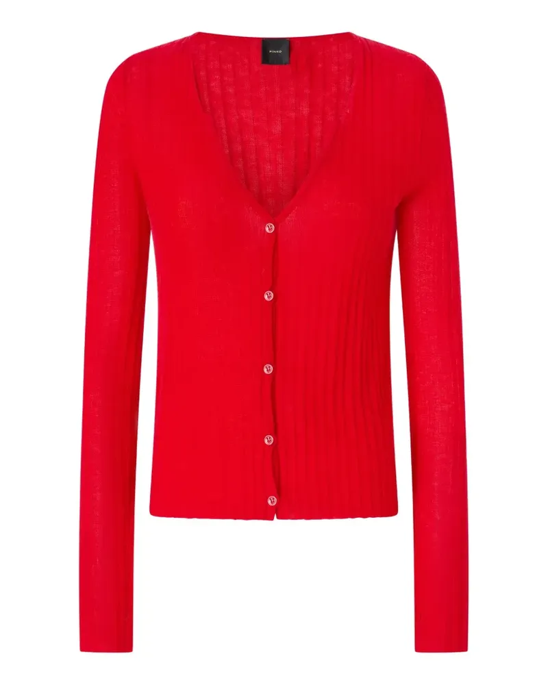 Pinko ribbed cardigan with buttons - Rot Rot