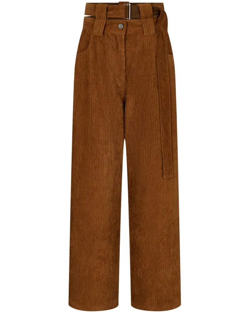 STUDIO TOMBOY Cordhose mit Bügelfalten - Braun Braun