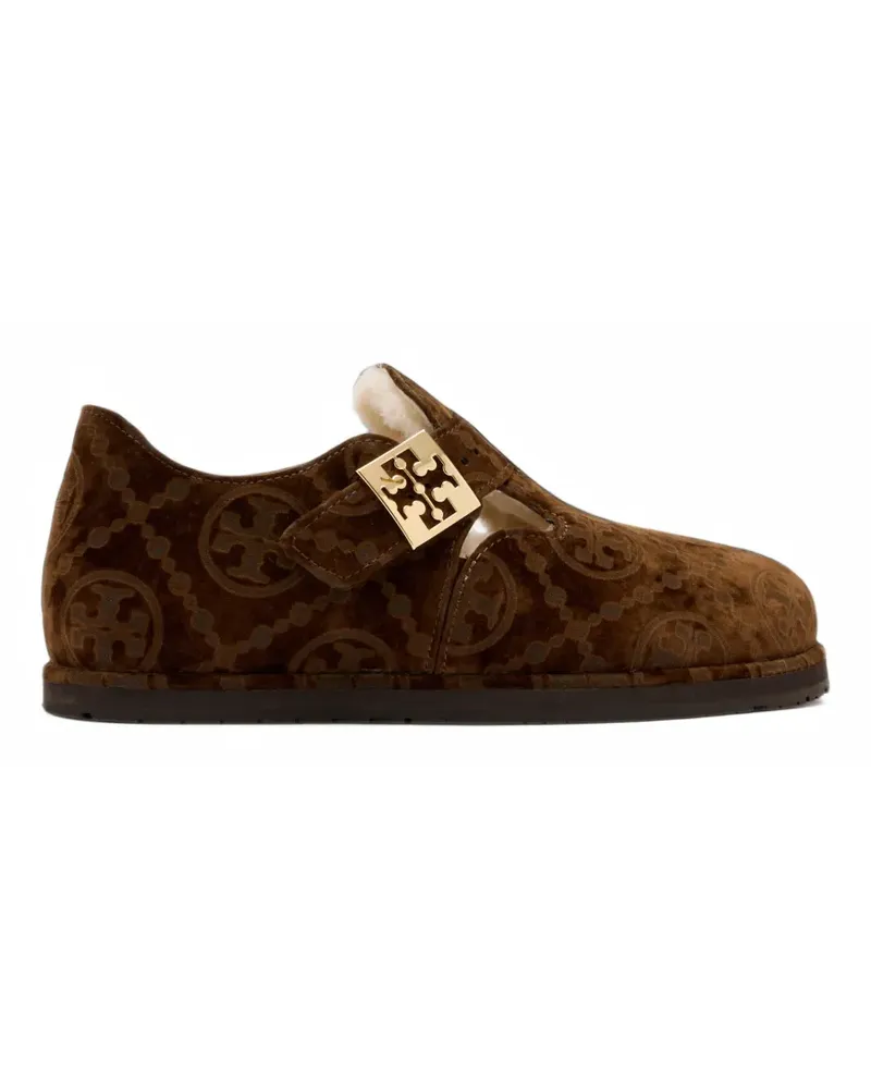 Tory Burch Mellow Mary Janes aus Shearling - Braun Braun