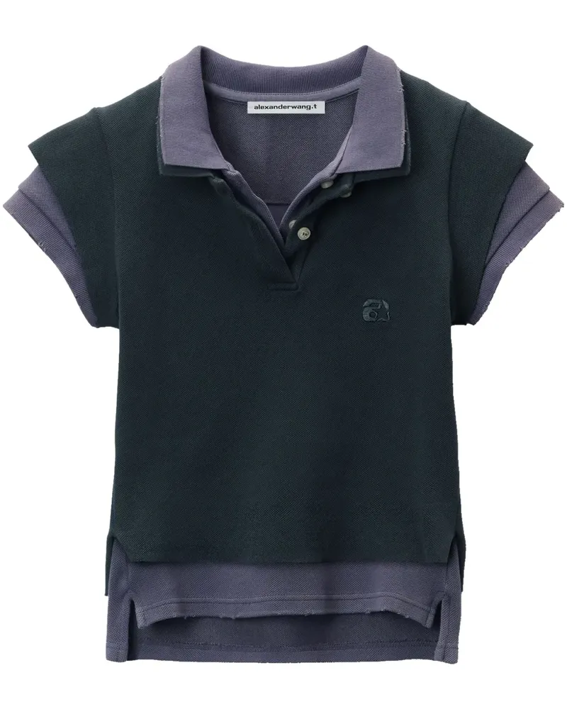 Alexander Wang Poloshirt im Layering-Look - Blau Blau