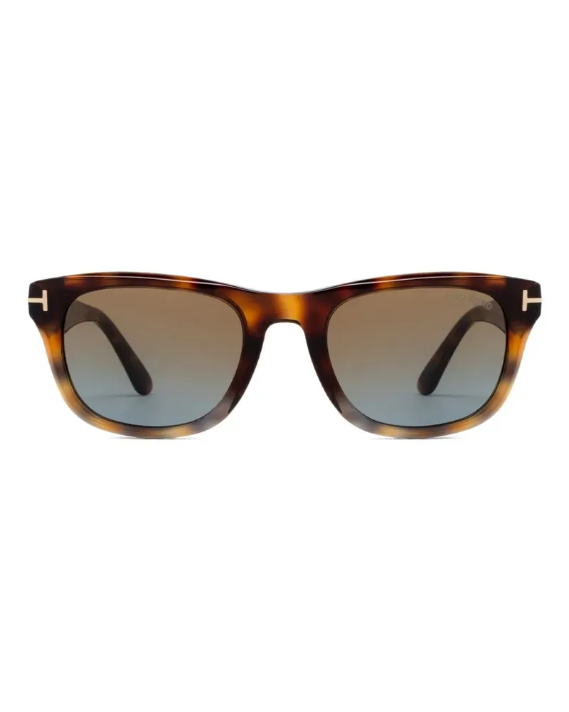 Tom Ford Sonnenbrille mit eckigem Gestell - Braun Braun