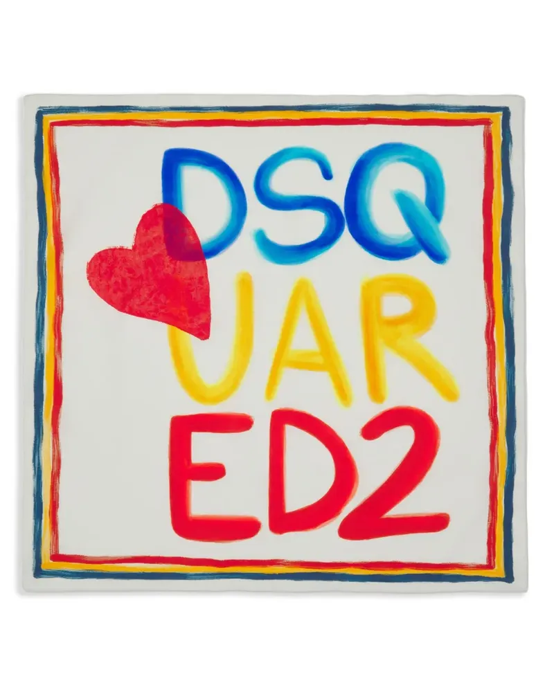 Dsquared2 Schal aus Baumwolle - Weiß Weiß