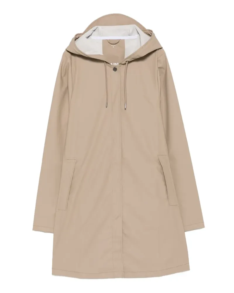 RAINS hooded drawstring raincoat - Nude Nude