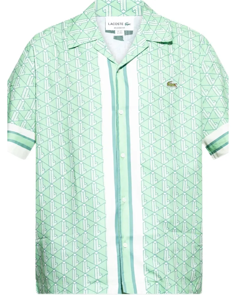 Lacoste Hemd mit Monogramm - Grün Grün