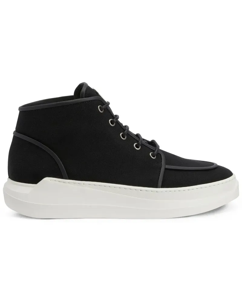 Giuseppe Zanotti High-Top-Sneakers mit Schnürung - Schwarz Schwarz