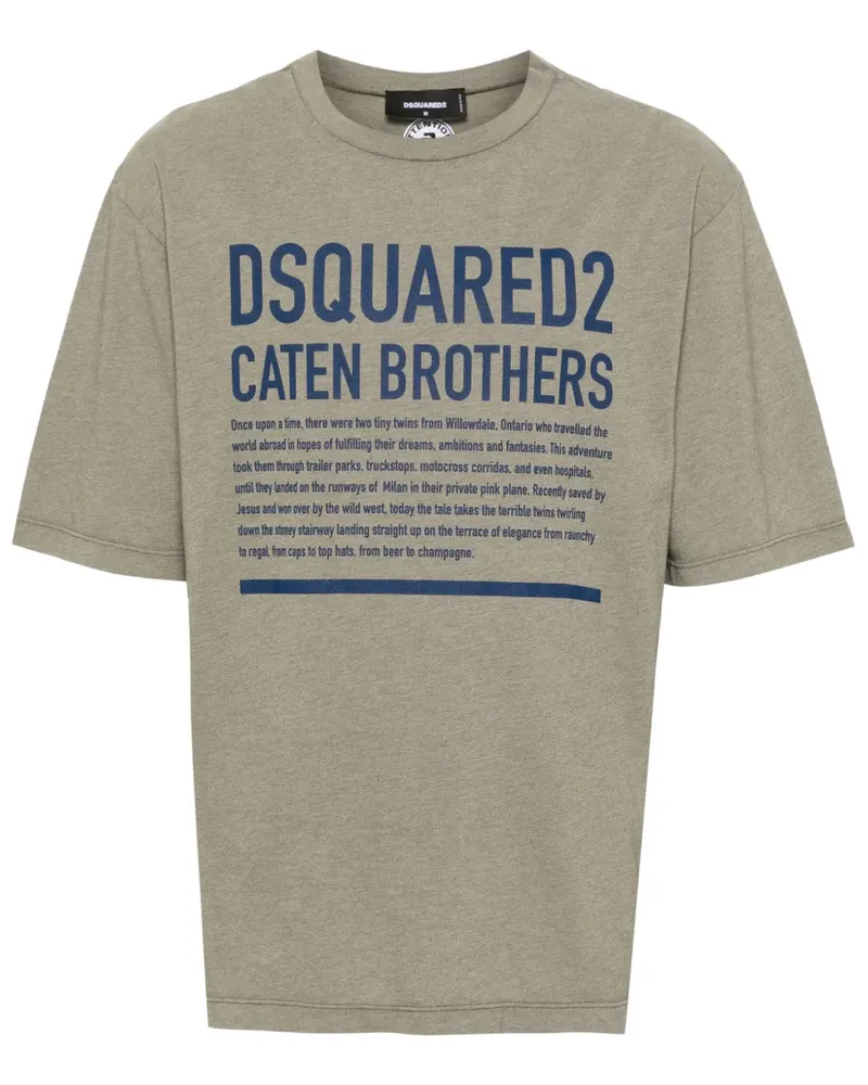 Dsquared2 T-Shirt mit Logo-Print - Grün Grün