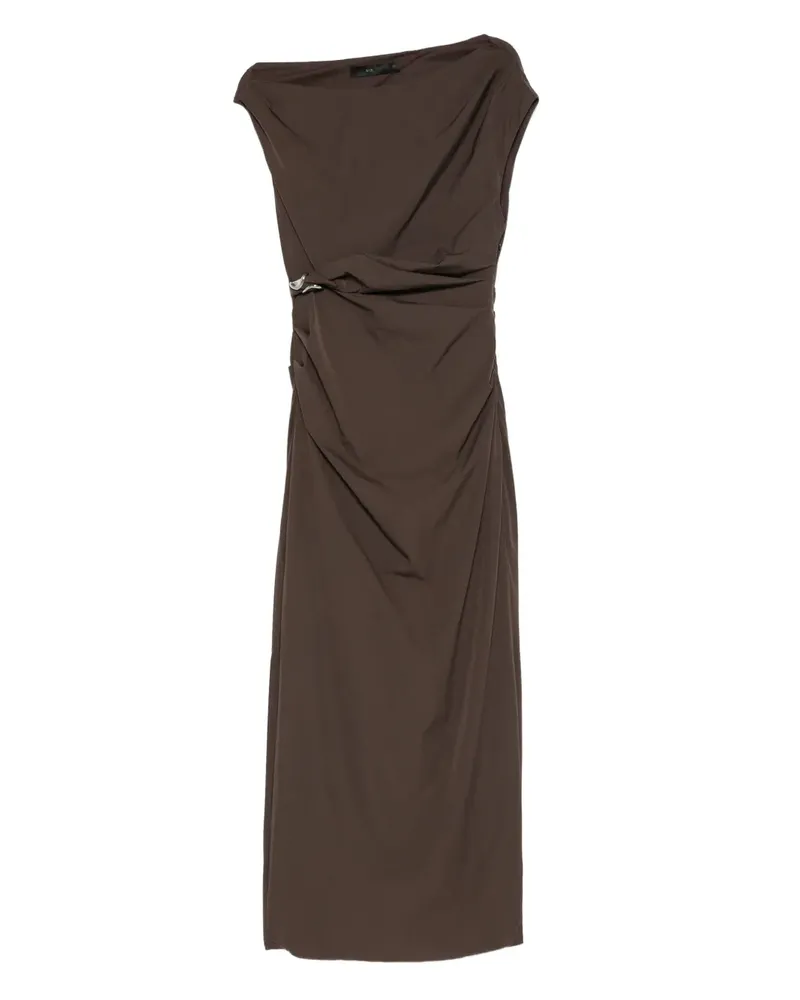SIR Schulterfreies Sol Maxikleid - Braun Braun