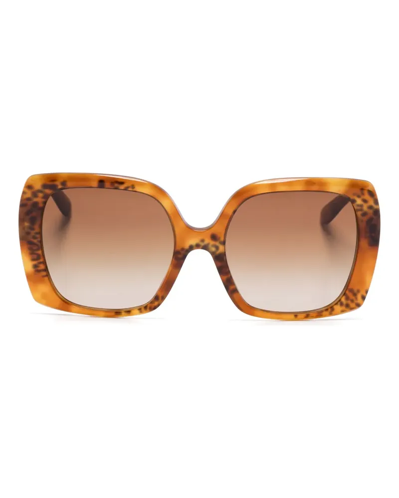 Dolce & Gabbana Sonnenbrille mit Oversized-Gestell - Braun Braun