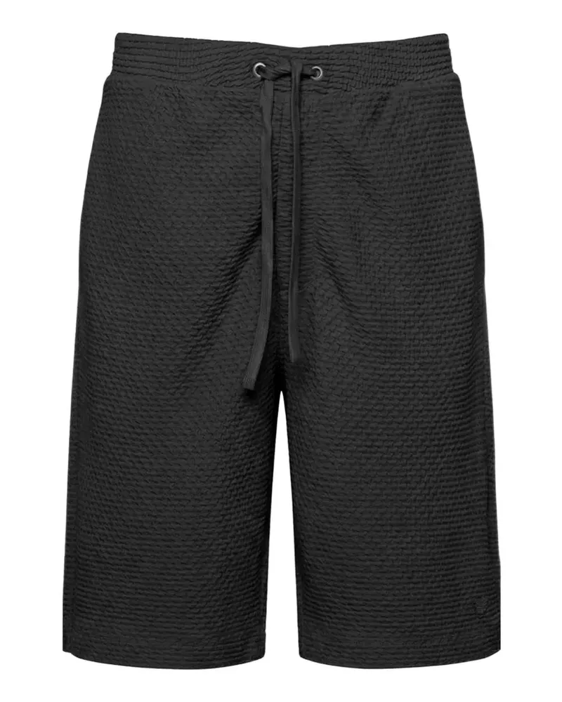 Emporio Armani embossed drawstring bermuda shorts - Schwarz Schwarz