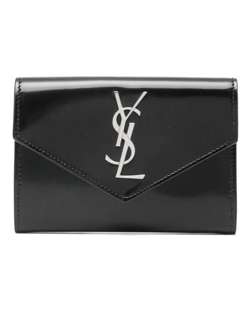 Saint Laurent Portemonnaie mit Logo-Schild - Schwarz Schwarz