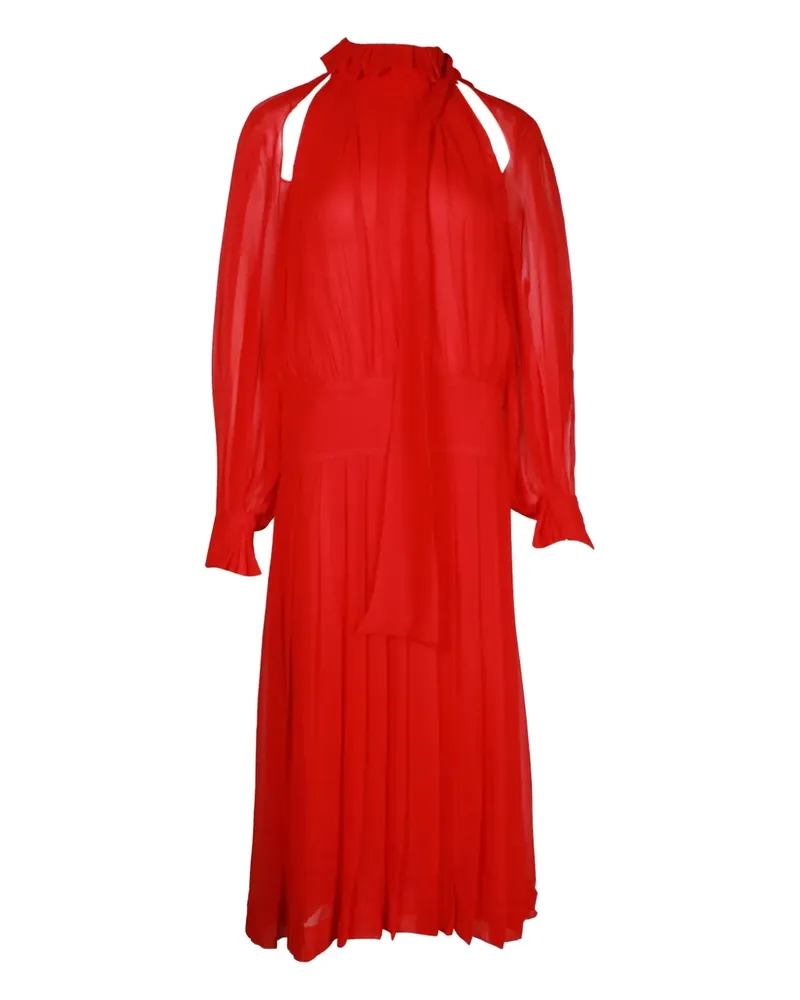 Victoria Beckham Midikleid mit Ärmeln - Rot Rot