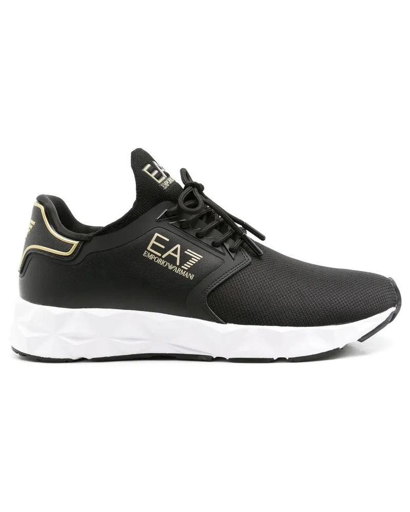 EA7 Sneakers mit Logo-Print - Schwarz Schwarz