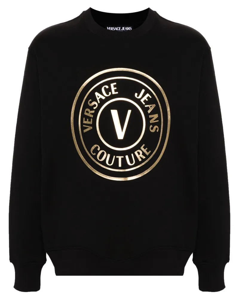 Versace Jeans Sweatshirt aus Baumwolle - Schwarz Schwarz