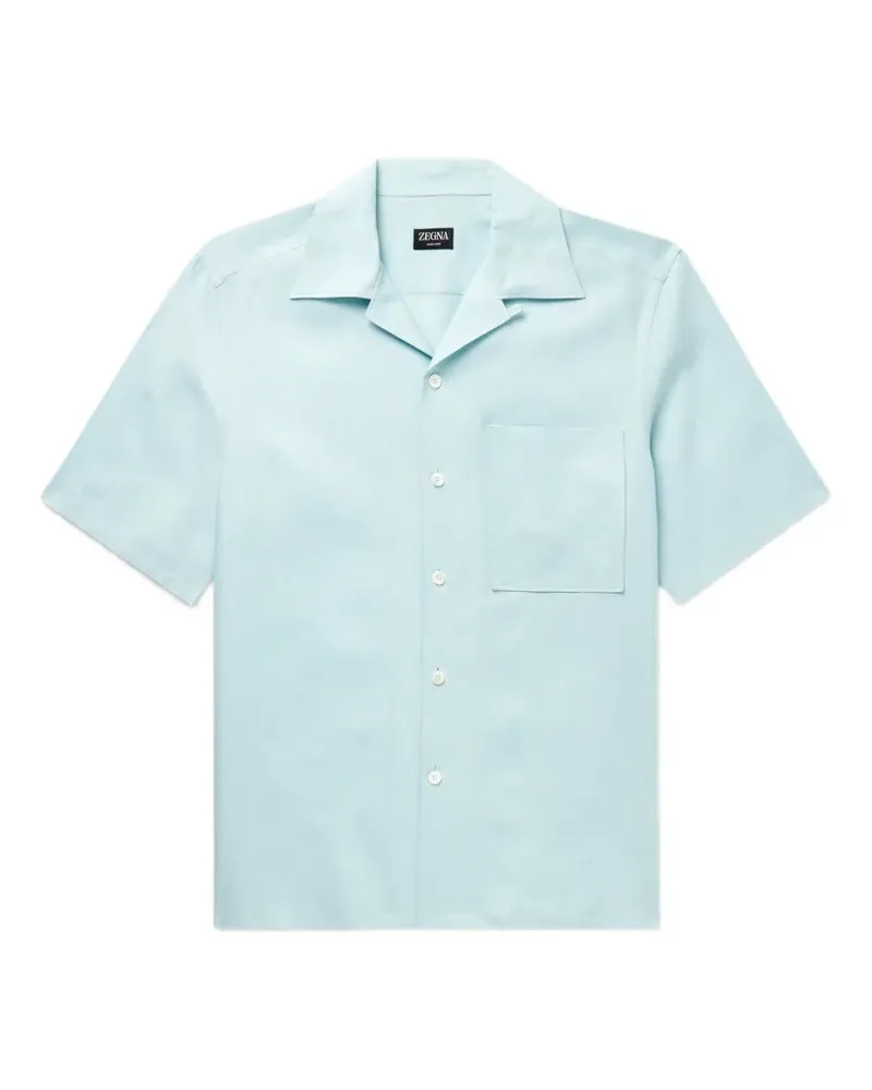 Ermenegildo Zegna Hemd mit Brusttasche - Blau Blau