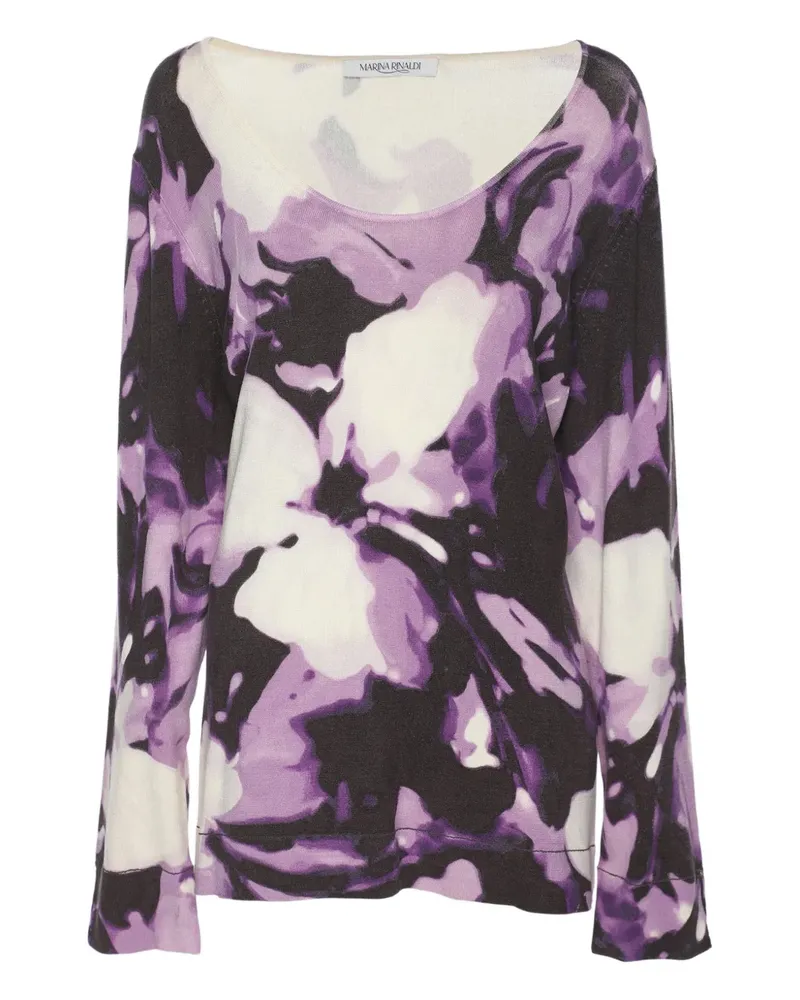 Marina Rinaldi Oberteil mit langen Ärmeln - Violett Violett