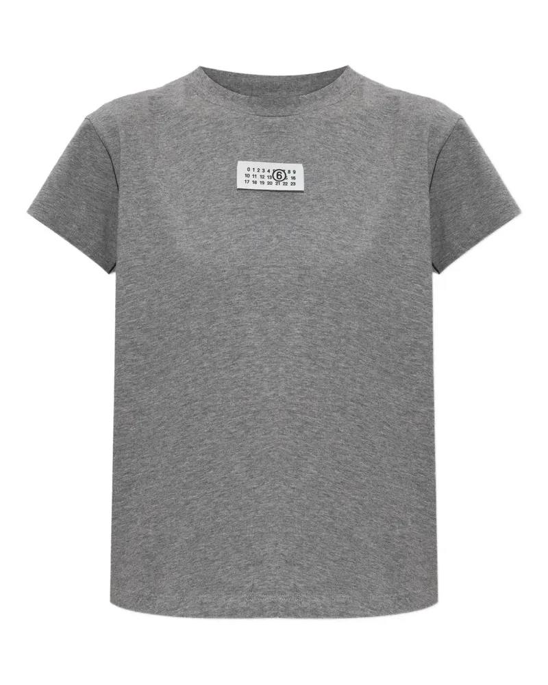 Maison Margiela T-Shirt mit Patch - Grau Grau