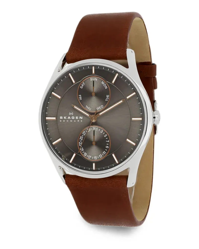 Skagen Holst leather watch - Grau Grau