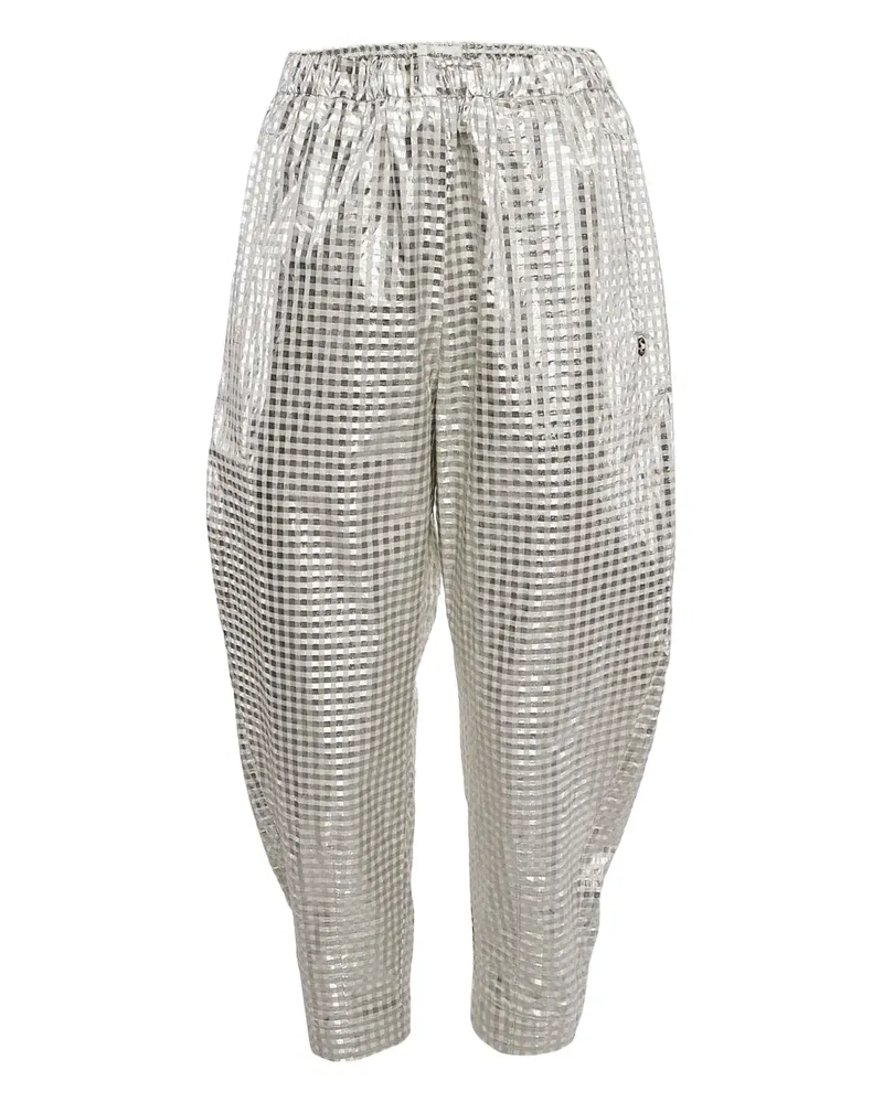 ottod’Ame Hose mit Vichy-Karo - Silber Silber