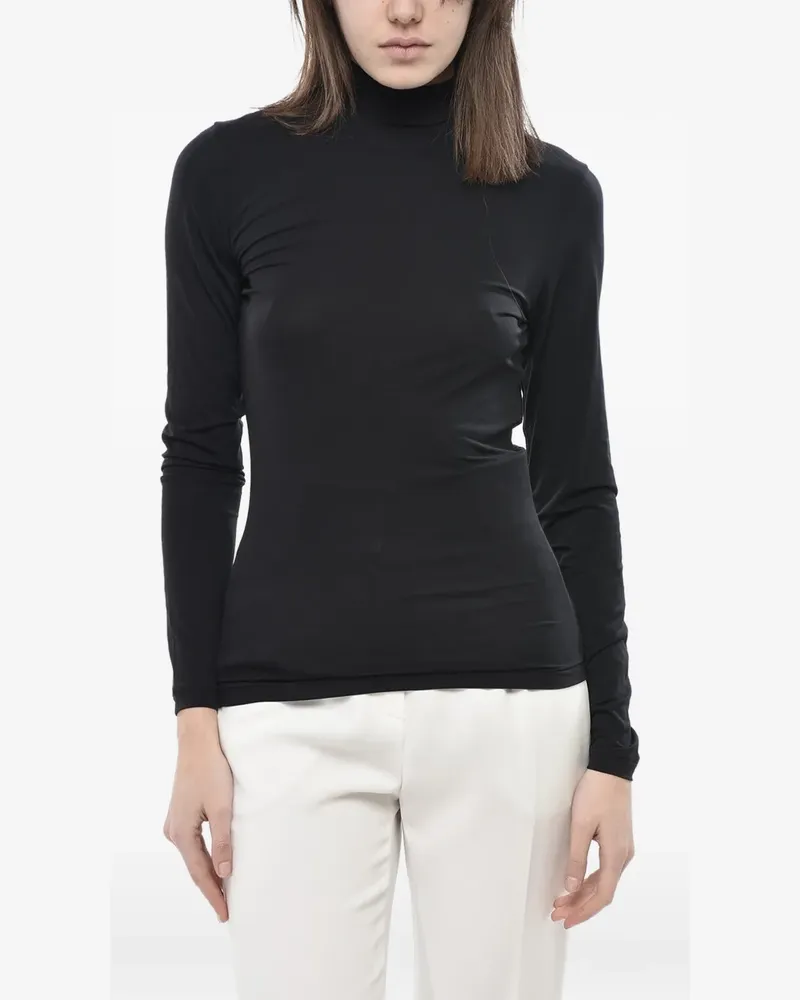 ASPESI high-neck long-sleeved T-shirt - Schwarz Schwarz