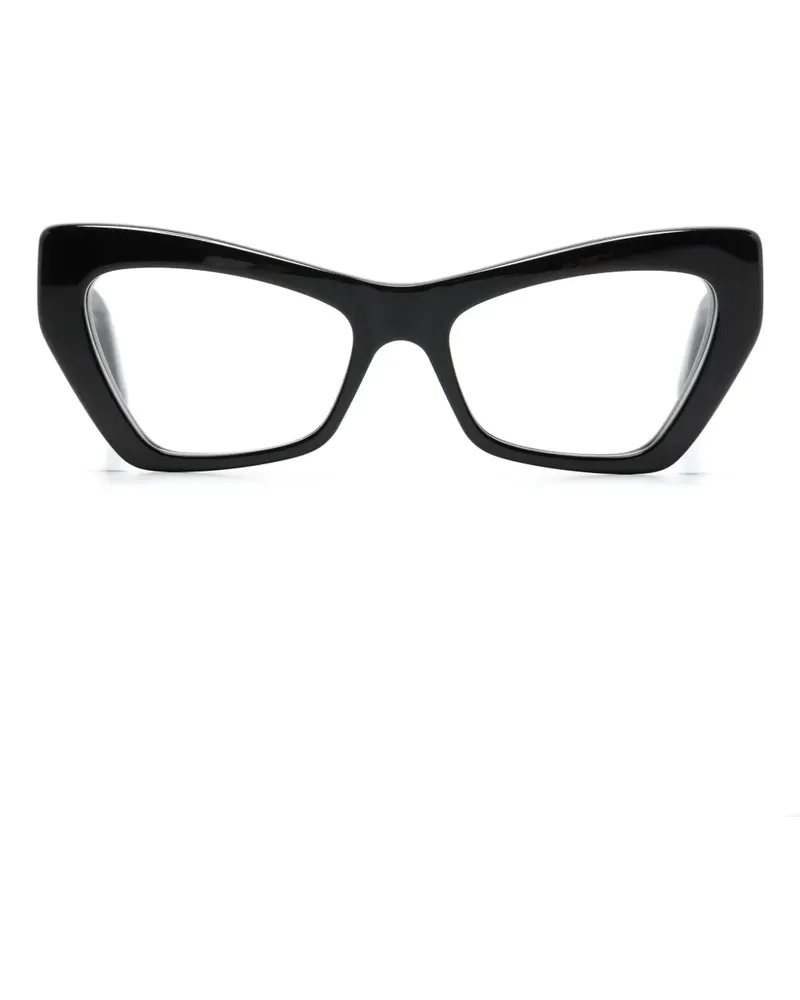 Balenciaga Cat-Eye-Brille mit Logo - Schwarz Schwarz
