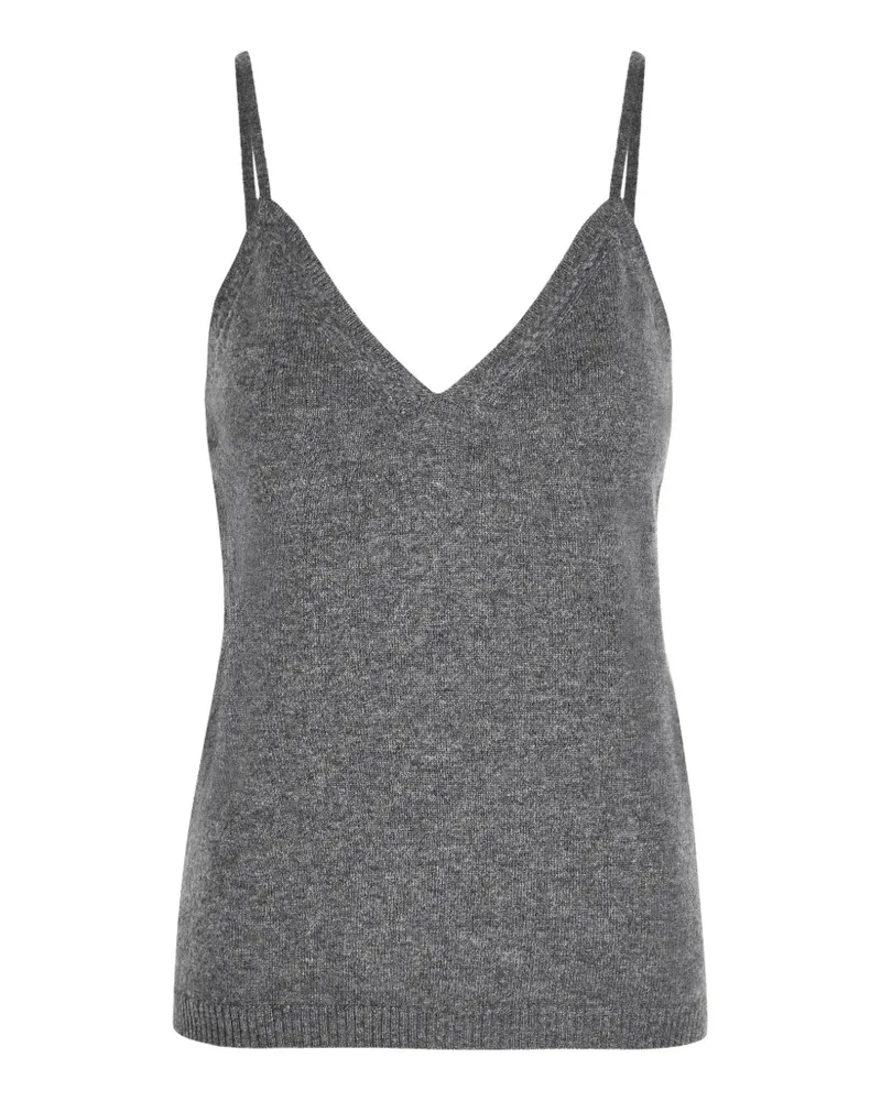 Lisa Yang Top mit V-Ausschnitt - Grau Grau