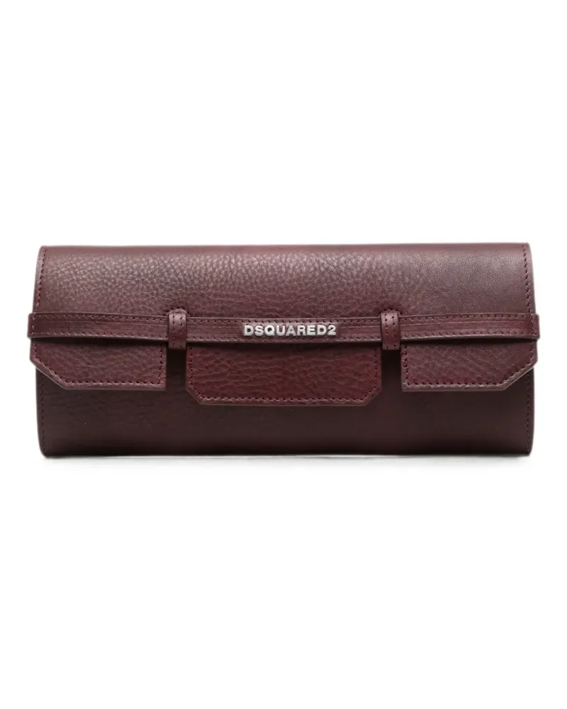 Dsquared2 logo-appliqué clutch bag - Rot Rot