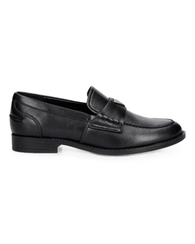 Guess Penny-Loafer mit Logo-Schild - Schwarz Schwarz