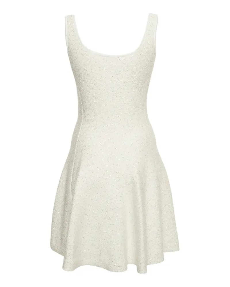 Maje Midikleid mit Pailletten - Weiß Weiß