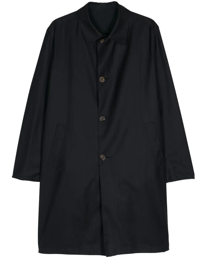 Kiton Mantel mit Nadelstreifen - Schwarz Schwarz