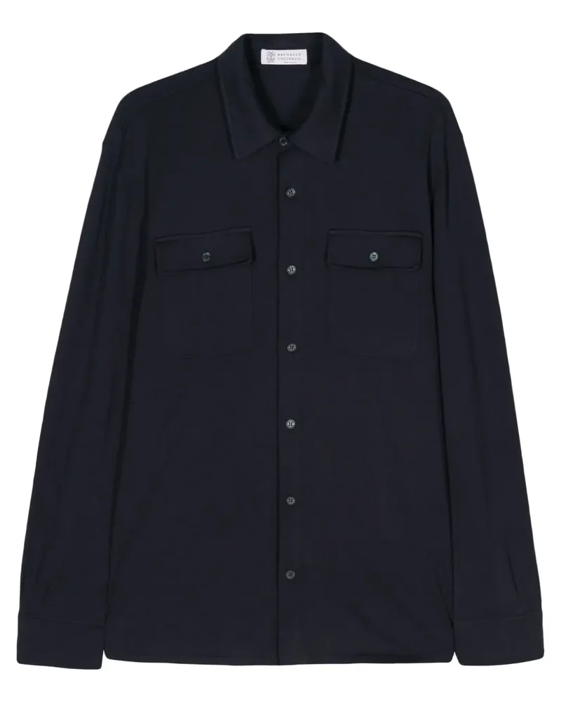 Brunello Cucinelli Hemd mit klassischem Kragen - Blau Blau