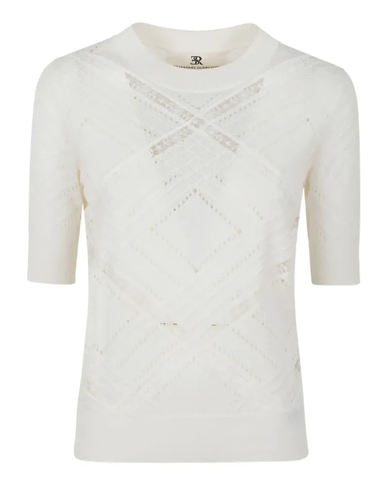 Ermanno Scervino short-sleeve round-neck top - Nude Nude