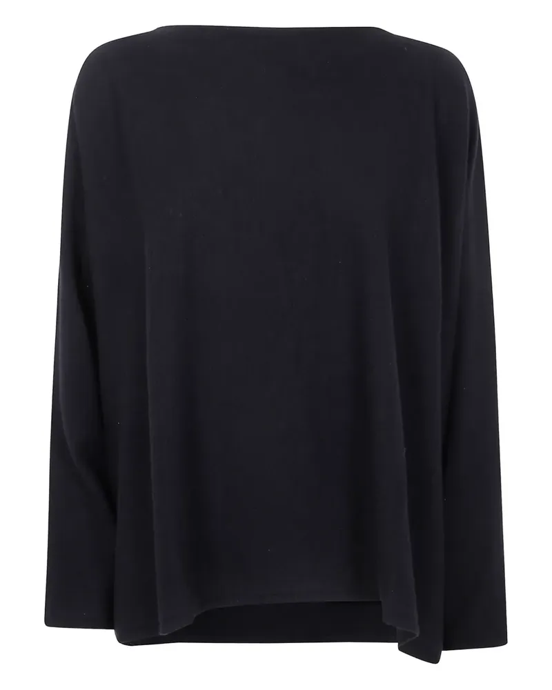 Liviana Conti Pullover mit U-Boot-Ausschnitt - Schwarz Schwarz