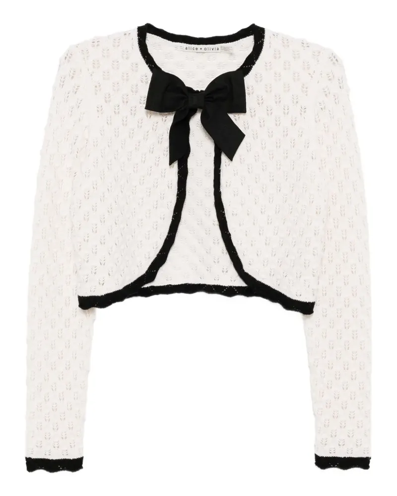Alice + Olivia Dannie Cardigan - Weiß Weiß