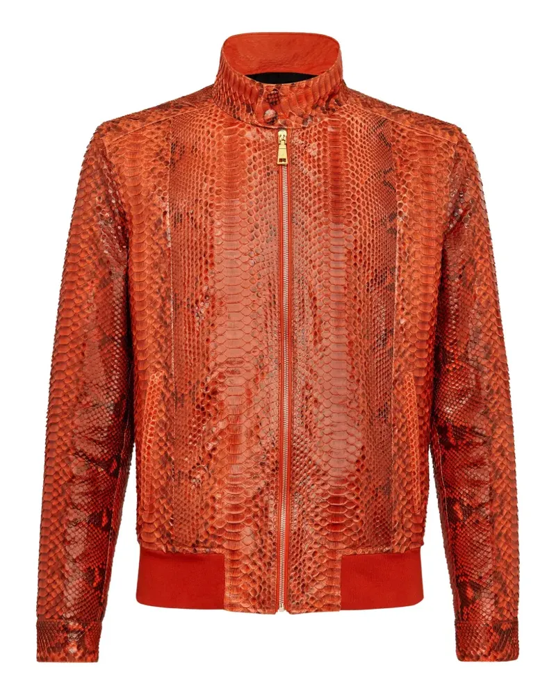 Billionaire Bomberjacke aus Leder - Rot Rot