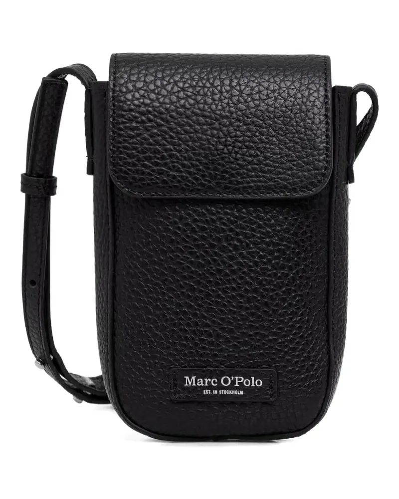 Marc O'Polo grained-leather phone bag - Schwarz Schwarz