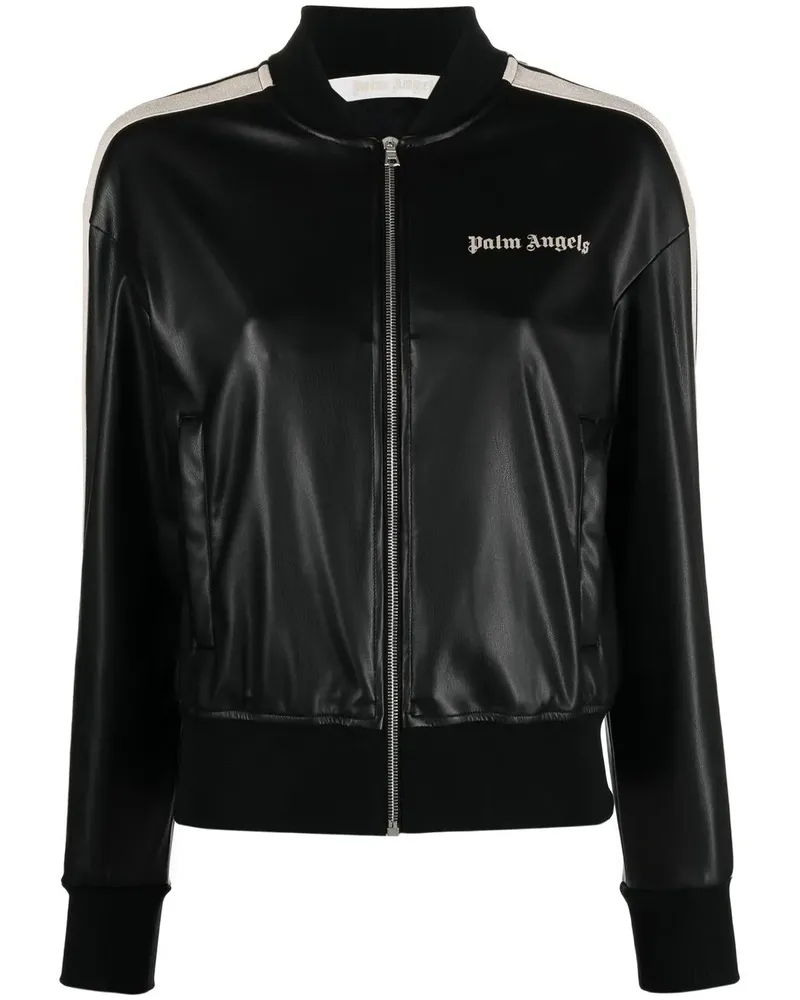 Palm Angels Bomberjacke aus Faux-Leder - Schwarz Schwarz