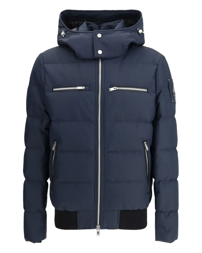 Moose Knuckles hooded zip bomber jacket - Blau Blau