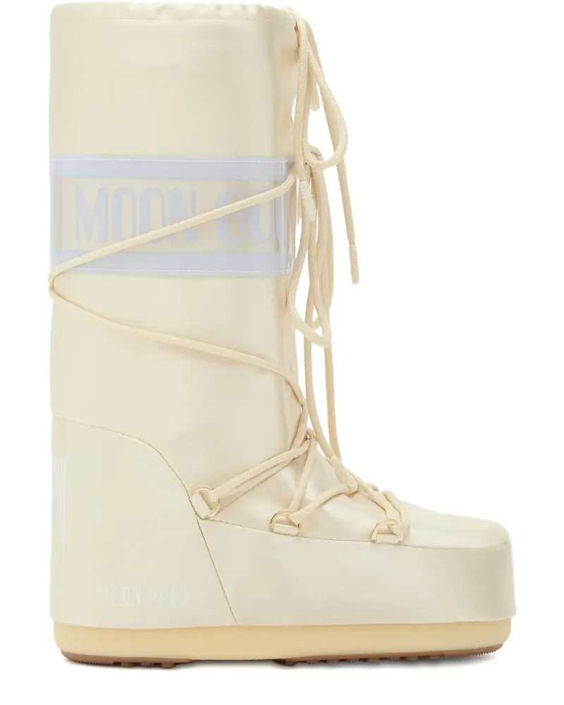Moon Boot Wattierte Icon Schnürstiefel - Nude Nude