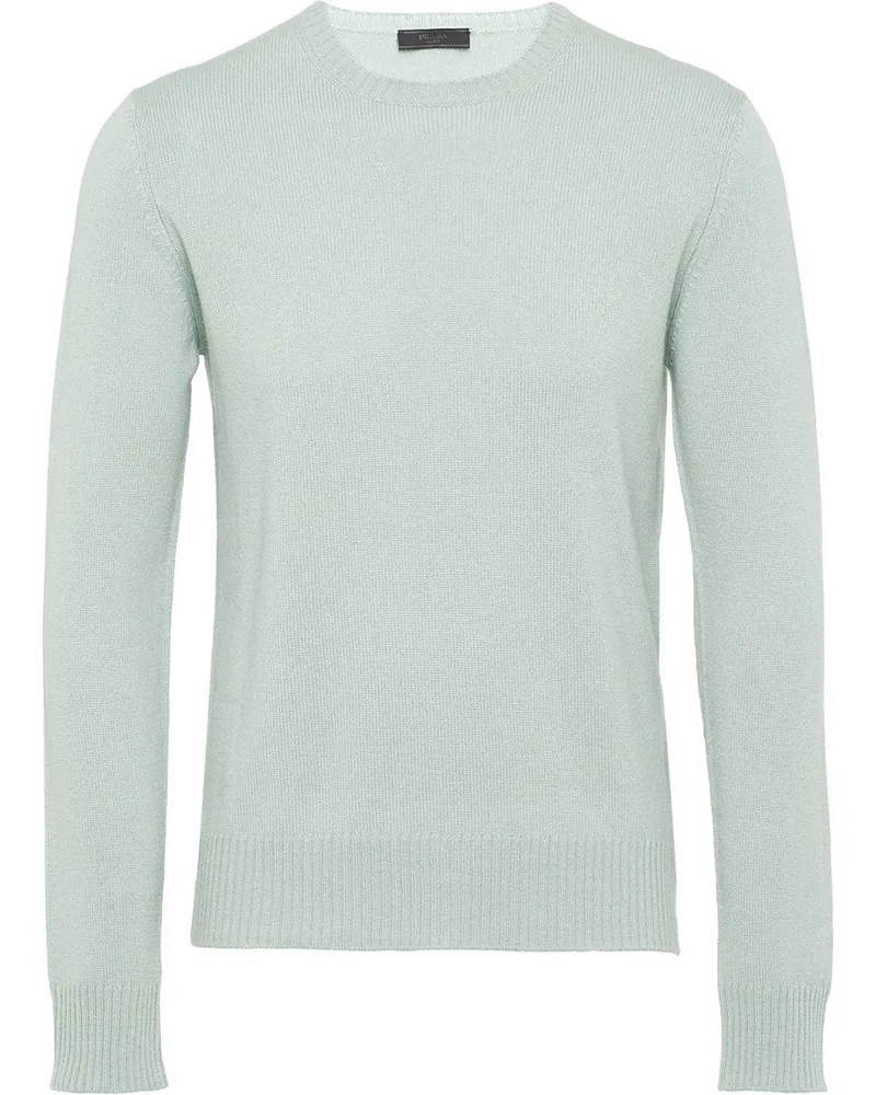 Prada Klassischer Kaschmirpullover Grau