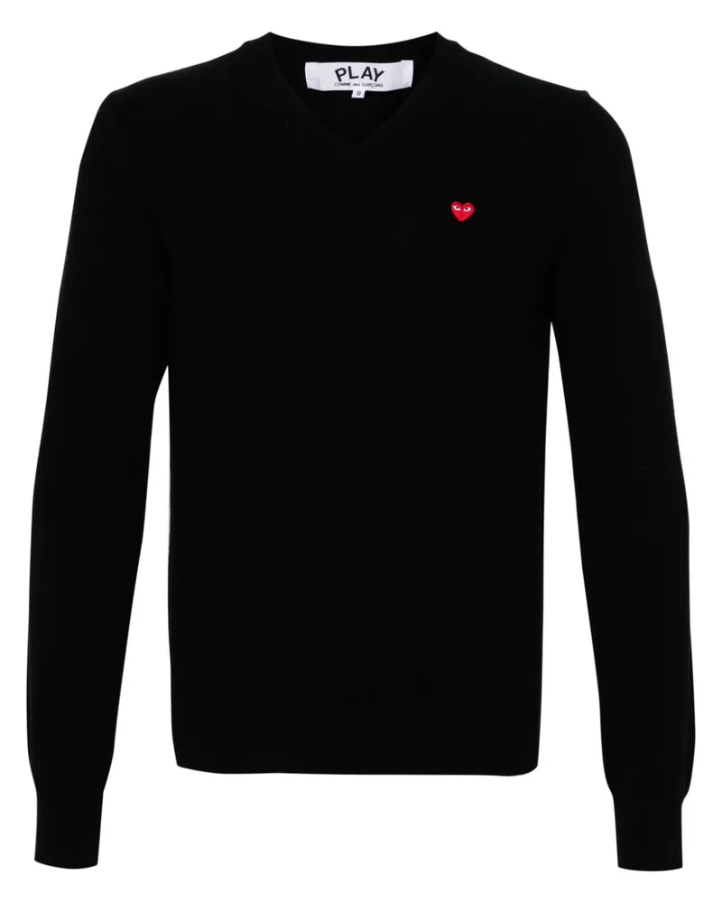 Comme des Garçons Pullover mit Logo-Patch - Schwarz Schwarz